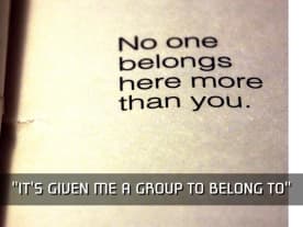 not always do we belong here?