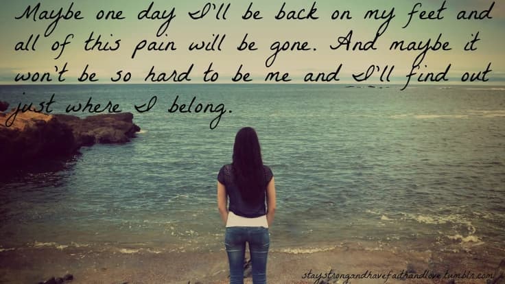 back yourself and belong where you be happy!